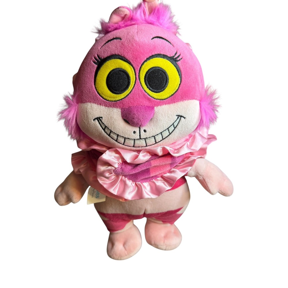 Disney Babies Cheshire Cat Plush with Hidden Security Blanket Pink Striped Lovey